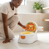 Childrens Potty Training Toilet with Backrest in a bright, child-friendly design for easy toilet training.