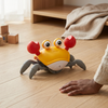 Interactive Crawling Crab Toy with Obstacle Avoidance on a wooden floor during playtime.