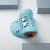 EMS Neck and Shoulder Massage Pillow in blue, featuring controls and ergonomic design for neck and shoulder relief.