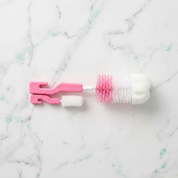 2-in-1 Baby Bottle & Teat Cleaning Brush Set for thorough cleaning of baby bottles and teats.