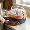 Portable Baby Bottle Drying Rack & Storage Organizer Box