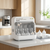 Automatic Baby Bottle Sterilizer and Dryer on countertop, featuring transparent lid and multiple bottles inside.