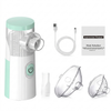Portable Mesh Nebulizer with Masks and USB Cable, includes masks, mouthpiece, USB cable, and manual.