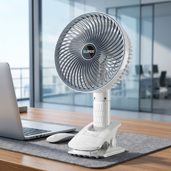 Portable Type C Rechargeable Desktop Clamp Fan