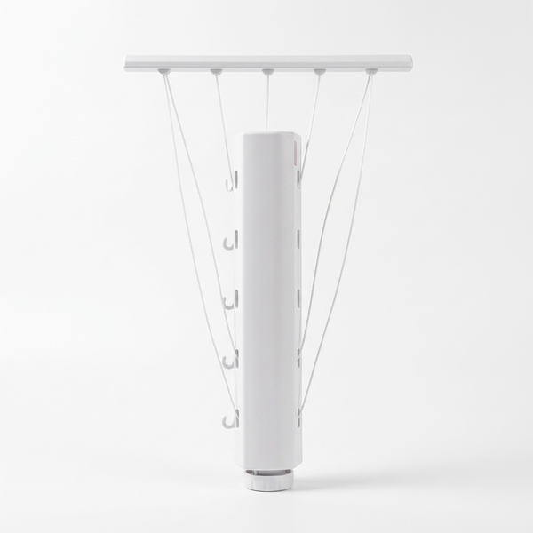 3.7m 5 Line Retractable Clothes Drying Line With Hanger Clips