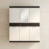 Modern 4-Door Storage Wardrobe with Multiple Compartments for organized clothing and household items.