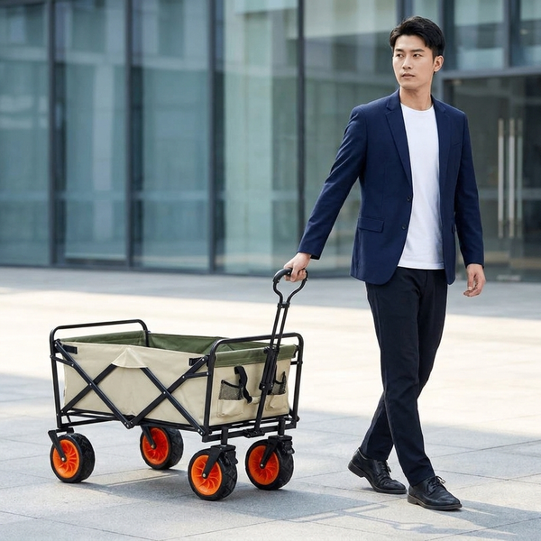 Foldable Beach Storage Trolley