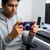 G200 Magnetic Semiconductor Phone Cooler in use during mobile gaming session with RGB lighting