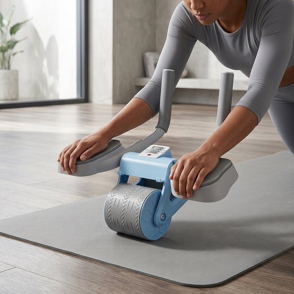Abdominal Silence Ab Roller Exercise Wheel With Timing