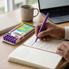 12 pcs 3mm Premium Single Colour Highlighters Purple