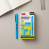 12 pcs 3mm Premium Single Colour Highlighters Blue
