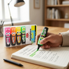 Multicolour Pack of Highlighters (Monster Design)