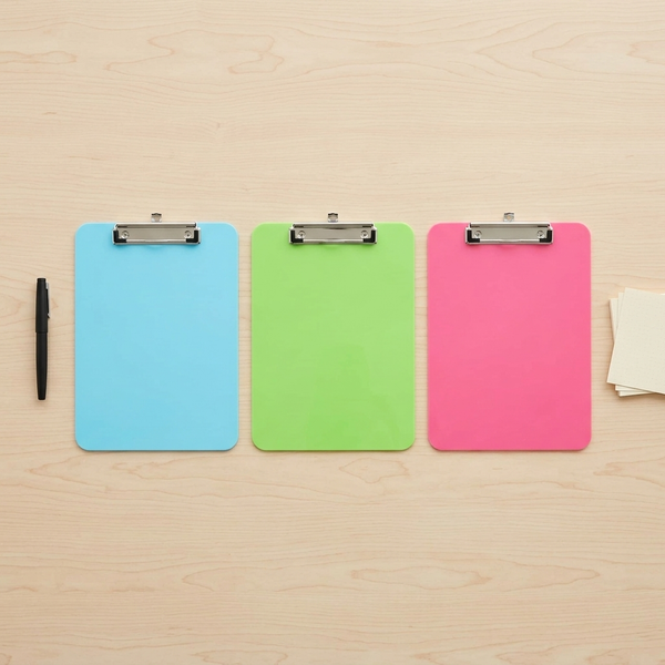 A5 Flat Clip Writing Board – Solid Colour Design