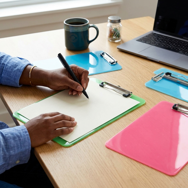 A5 Flat Clip Writing Board – Solid Colour Design