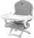 Adjustable Baby Booster Feeding Chair with a grey design and detachable tray for mealtime convenience.
