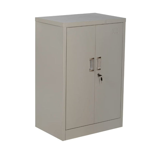 Half-Height Double Door Steel Stationery Cabinet for efficient office storage.