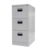 3-Drawer Heavy Duty Steel Filing Cabinet in a sleek gray finish, ideal for office organization and document storage.