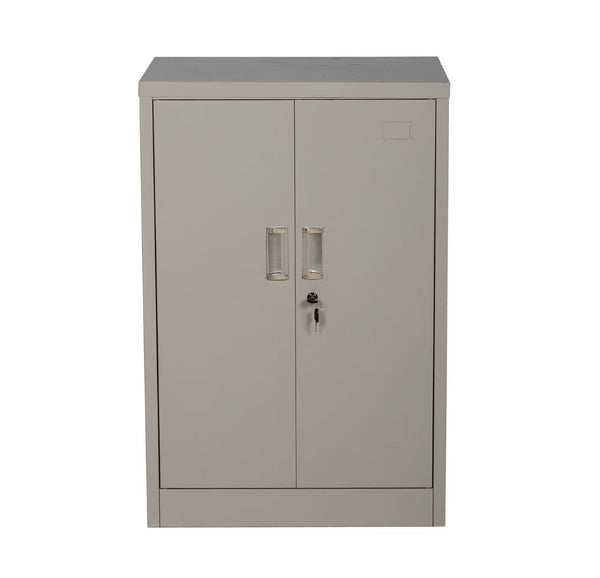 Half-Height Double Door Steel Stationery Cabinet for organized office storage.