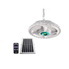 LED Chandelier with Solar Panel 400W featuring a solar panel and remote control for outdoor lighting.