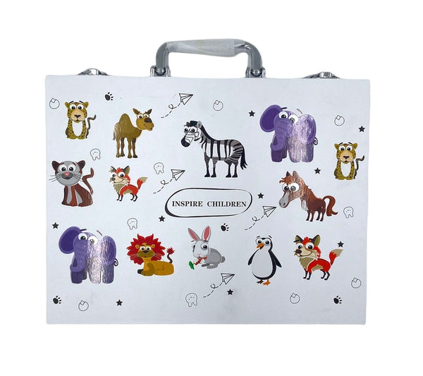 84 Piece Children Art Suitcase Stationery Set
