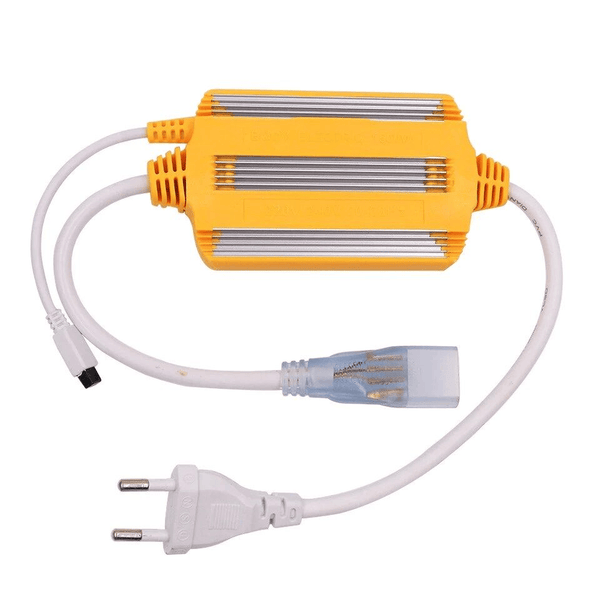10MM Waterproof 24Keys RGB LED Strip Light Controller 1500W with power cord and connector for LED lighting control.
