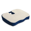 U-Shaped Ergonomic Seat Cushion Chair Pad in blue with soft fleece surface for enhanced seating comfort.