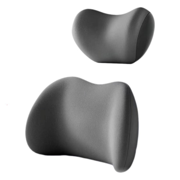 Car Headrest And Lumbar Support Set