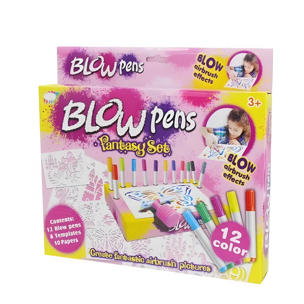 Kids Creative Blow Pen Airbrush Kit
