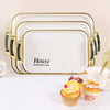 3-Piece Rectangular Plastic Serving Tray Set