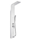 Modern Silver Stainless Steel Shower Column Panel with multiple water output modes for a spa experience.