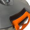Close-up of the handle and lid of the 23L Heavy Duty Plastic Bin with Lid, showcasing its durable design.
