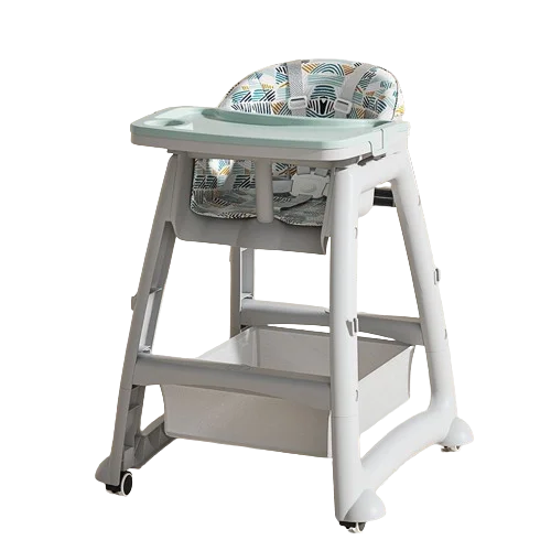 Secure Adjustable High Chair with 5-Point Safety Harness for safe and comfortable mealtimes.