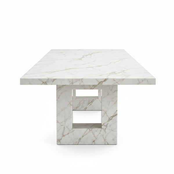 Modern Marble-Style Dining Table