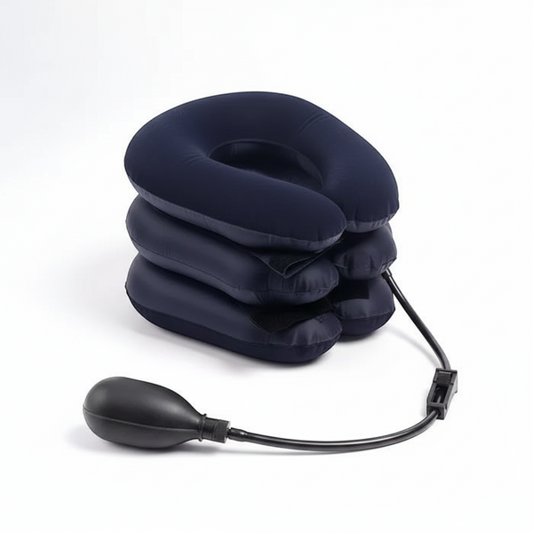 Multi-Layered Inflatable Cervical Neck Traction Collar for adjustable neck support and relaxation.