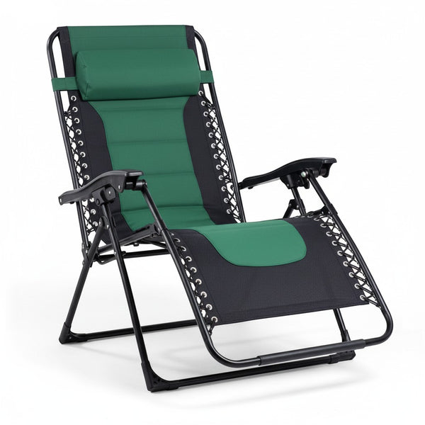 Folding Patio Recliner Chair with Adjustable Headrest