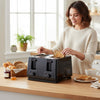 Retro 4 Slices Bread Toaster with Automatic Pop-up