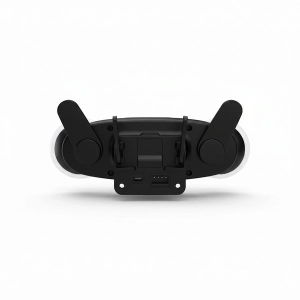 3-in-1 Smart Outdoor Floodlight Security Camera Unit rear view showing mounting brackets and connection ports.