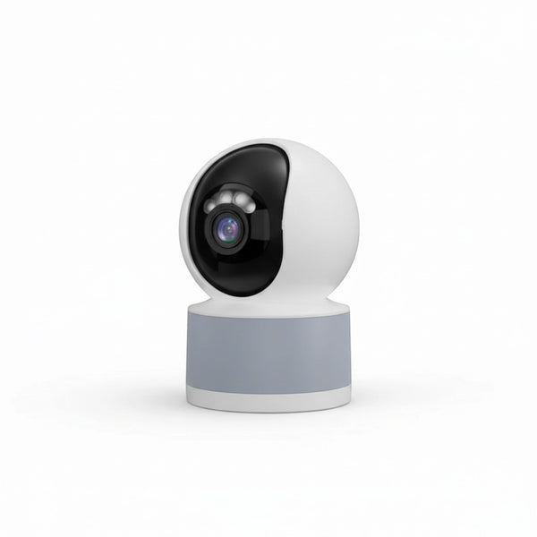 Y611 Pan & Tilt Camera & Lighting Unit with sleek design and 360-degree rotation for home security.