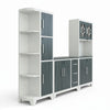 Multi-Piece Modular Kitchen Storage Cabinet Set showcasing modern design and ample storage options.