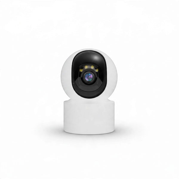 Smart Wireless Wi-Fi Indoor Security Camera with HD video and dual-way audio for home monitoring.