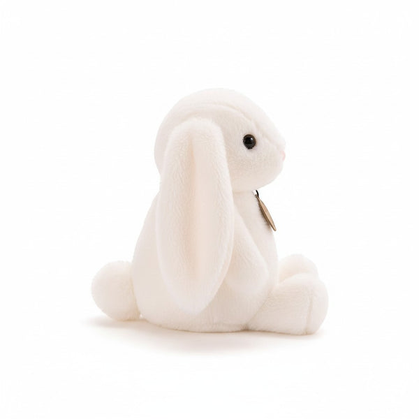 Plush Bunny Toy in a cute rabbit design, featuring soft fur and an adorable expression, perfect for cuddles and play.