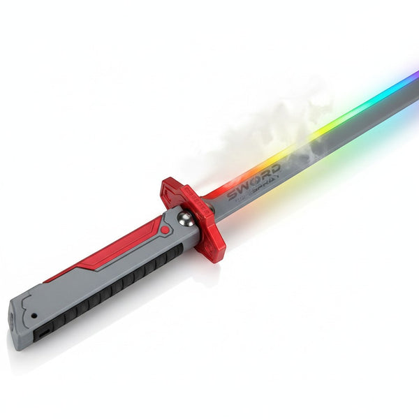 Rechargeable LED Light-Up Toy Katana with color-changing blade and mist effects