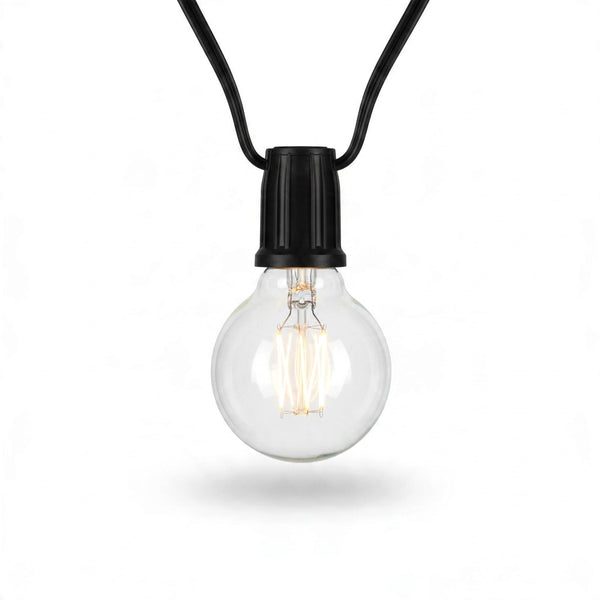 Outdoor Solar-Powered G40 LED Globe String Lights