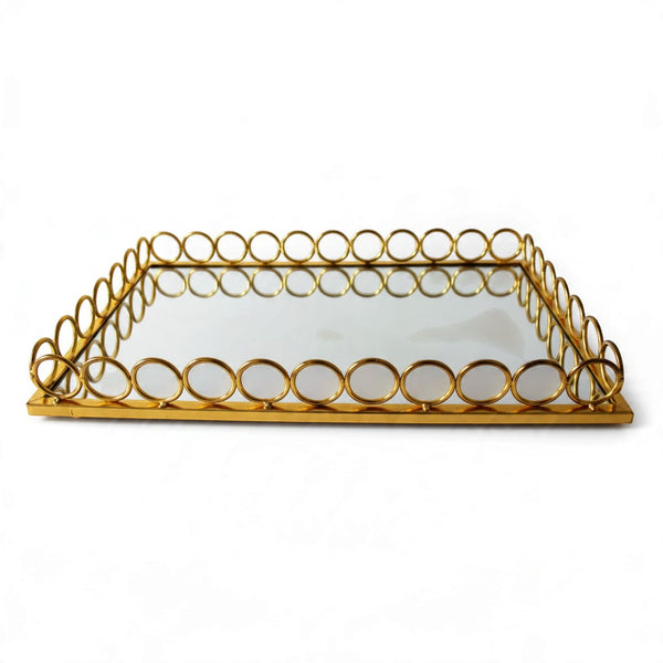 Gold Mirror Tray Large Size