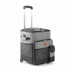 Rolling Trolley Bag with Front Pocket & Mesh Panels, featuring retractable handle and spacious compartments.