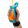 Glow-in-the-Dark String Launcher Toy in hand, showcasing bright colors and trigger for shooting string.