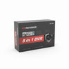 8-Channel 5-in-1 CCTV Digital Video Recorder packaging showcasing hybrid compatibility features