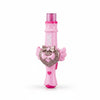 Bubble Spray Toy in pink with heart-shaped design and wings for creating bubbles during outdoor play.