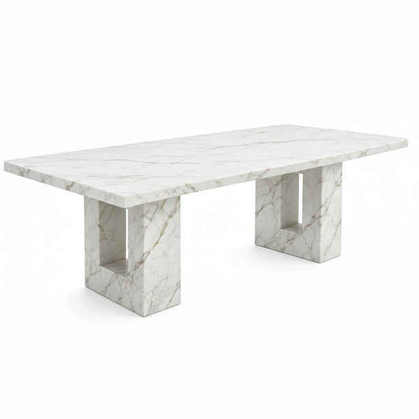 Modern Marble-Style Dining Table