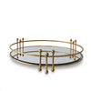 Golden Metal Mirrored Decorative Tray Large